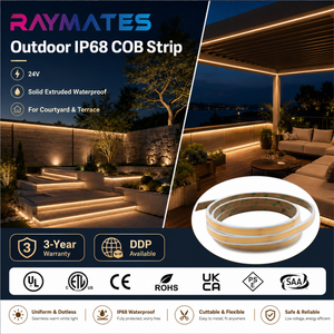 Tira de Luz LED COB Ultrafina Raymates IP65 Drop Glup de 8 mm, Flexible y Lineal para Decoración de Habitaciones, 24 V, 480 LED, Luz Nocturna, Control por Voz, USB - Product Image 6