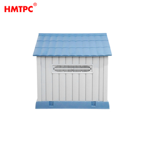 Nichoir <span class=keywords><strong>pour</strong></span> chien en plastique résistant aux intempéries, avec porte métallique, toit ventilé, plancher surélevé, <span class=keywords><strong>pour</strong></span> chiens de taille moyenne - Product Image 3