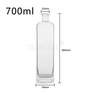 Bouteilles en verre de 700 ml de haute qualité pour spiritueux (vodka, <span class=keywords><strong>gin</strong></span>, whisky, liqueurs) – <span class=keywords><strong>Prix</strong></span> usine pour boissons alcoolisées - Product Image 2