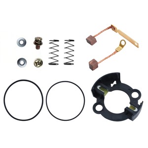 Apla-Tron Compatible for Biz100 Starter Motor Reliable Plastic & Metal Carbon Brush Kit <b>Rubber</b> <b>Ring</b> Model 31201GN501 - Product Image 1