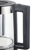 Nouveautés Bouilloire électrique en verre noire 2L 1500W 220V avec infuseur à thé