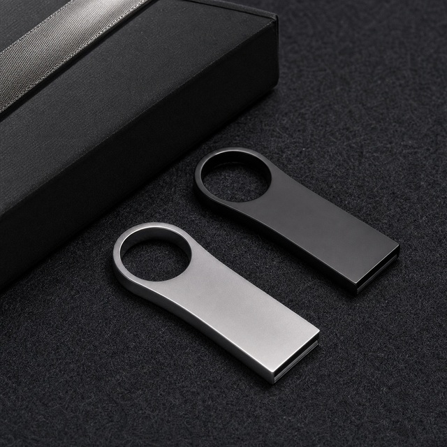 Mini Ring Metal USB Flash Drive 16GB 32GB 64GB 128GB Capless Custom Logo Wholesale