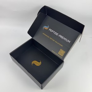 Cajas de Cartón Corrugado Plegables de Alta Calidad con Logotipo Impreso Personalizado, Cajas de Embalaje de Papel Negro para Envío por Correo - Product Image 6