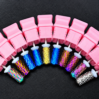 Têtes de ponçage pour ongles en carbure de tungstène de qualité supérieure, colorées, forme personnalisée, outils professionnels pour salon de manucure