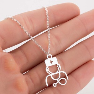 도매 좋은 품질 의사 스테인레스 스틸 목걸이 레이디 간호사 선물 보석 액세서리 여성 남성 - Product Image 2