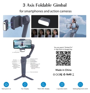 Neuer <span class=keywords><strong>3</strong></span>-Achsen-Smart-stabilisierter Telefon aufzeichnung halter Selfie-Stick AI-Telefon halter Gimbal-Stabilisator für Smartphones - Product Image 3