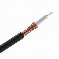 Cable Coaxial RG6 Negro de 75 Ohmios, Conductor de Cobre, Revestimiento de PVC, IP65, -25C~70C, Corriente Nominal de 16/25A, para Computadora y Electrodomésticos