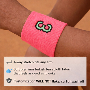 Muñequera Deportiva Personalizada con Bordado, Unisex, para Equipos, con Números/Letras Personalizadas, de Poliéster 100%, para Entrenamiento de Béisbol - Product Image 4