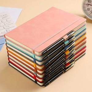 Carnet de notes professionnel A5 personnalisable avec logo X515-1, couverture en cuir avec impression UV, 200 pages, matériau papier portable - Product Image 2