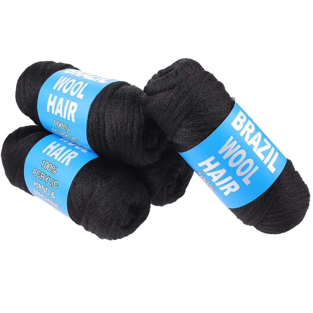 Vente en gros de Offre Spéciale de cheveux en laine brésilienne 100% balance de fil mélangé acrylique pour tressage Jumbo tresses torsadées attachement de cheveux tricot