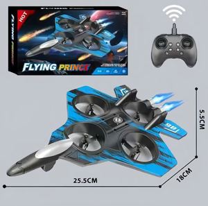 Drone de combat télécommandé à quatre axes en mousse EPP avec lumière, avion RC, hélicoptère, planeur, jouet avion de combat en mousse pour figures acrobatiques - Product Image 2