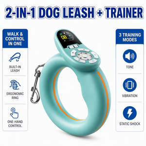 <span class=keywords><strong>Collier</strong></span> <span class=keywords><strong>de</strong></span> <span class=keywords><strong>dressage</strong></span> intelligent rétractable <span class=keywords><strong>2</strong></span>-en-1 anti-traction pour chien, portée <span class=keywords><strong>1000M</strong></span>, rechargeable, pour la correction des animaux <span class=keywords><strong>de</strong></span> compagnie - Product Image 2