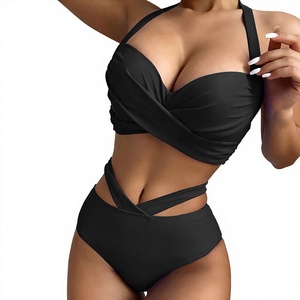 Women Cut Out One Piece Swimsuit <b>Adjustable</b> <b>Straps</b> Tummy Control Swimwear Fashion Beach Bathing Suit Summer - Product Image 6