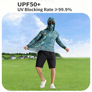 Chemise de pêche à capuche LureStorm pour homme avec cache-visage UPF50+, séchage rapide, manches longues, protection solaire, vêtements de pêche - Product Image 4