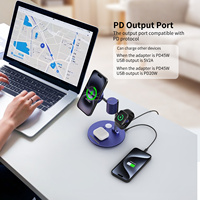 Support de Charge Rotatif Portable pour Téléphone et Montre, Chargeur Sans Fil Magnétique Pliable 3-en-1 25W – Nouveauté en Gros
