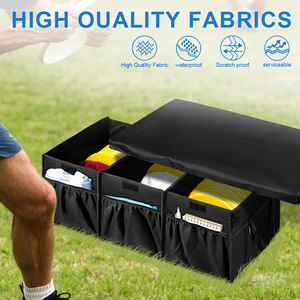 Golf Disc Storage Bag With Cover 72-80 Disc Capacity Polyester Softback Unisex Minimalist Style Interior Pockets - Product Image 2