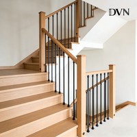 DVN Articles en stock : Balustre d'escalier en fer noir creux, carré 1/2''*44'', pour balustrade métallique, montants d'escalier et garde-corps, style américain
