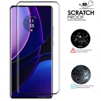 Nouvelle version améliorée, protection d'écran en verre trempé incurvé 9D anti-rayures pour Motorola Edge 50 60 70 Fusion Pro Ultra, film de protection d'appareil photo souple