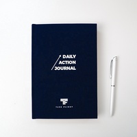 Diario de acción diaria Cuaderno Diseño personalizable A5 Cubierta de lino de tela de tapa dura para registros de horarios