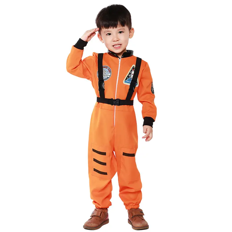 Traje de astronauta para crianças, meninos e meninas, traje de festa de carnaval halloween