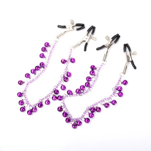 Factory direct sales of Paradise <b>SM</b> adult toys, purple bell nipple clamp chain, couple's flirting <b>products</b>, bulk orders include - Product Image 2
