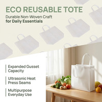 Sacs fourre-tout non tissés en gros, sacs de courses réutilisables, sacs d'épicerie personnalisés, sacs de shopping pour la vente au détail, sacs réutilisables avec logo personnalisé