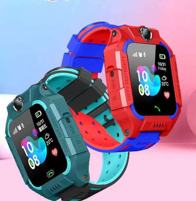 Z6 Kids Smart Watch Square Touch Screen Dual SIM Card SOS Call Photo Waterproof Camera Location Tracker Gift for Boys and Girls