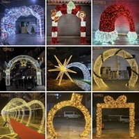 Decoraciones Navideñas 3D LED para Exteriores, Impermeables IP65, Estilo Casa, 2700K, Blanco Cálido Suave, Alto CRI 90, Regulable para Proyectos