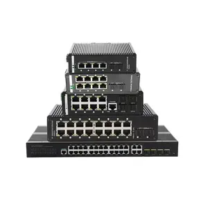 Pengalih Ethernet industri, Outdoor menggunakan 24 Gigabit 4 SFP L2 Managed Industrial Ethernet Switch 1000Mbps Uplink Rack Mount Industrial Core Network Switch