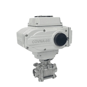 Válvula de bola de dos piezas Covna con control hidráulico DN25 de 1 pulgada, ventana de 90 días, SS304, AC220V, rosca hembra - Product Image 1