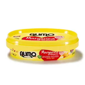 Barato eco desechable logotipo personalizado 15oz Kroger PP IML mantequilla margarina contenedor plástico queso contenedor margarina embalaje