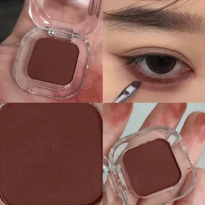 Paleta de sombras de ojos de un solo color Coral Brick, mate, resistente al agua, pigmentada, rojo marrón, polvo delineador de ojos, maquillaje Aegyo-sal para debajo de los ojos - Product Image 1