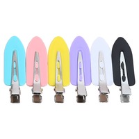 Pinces à cheveux acryliques en plastique polyvalentes simples et mignonnes à la mode couleurs pures pour fournitures de bricolage accessoires faits à la main
