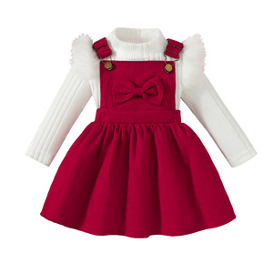 Nouvelle collection Printemps-Automne 2026 : Ensemble 2 pièces pour bébés filles, comprenant un haut à manches longues et une salopette - Product Image 1