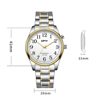 OEM jam tangan pria bisnis mewah baja tahan karat jam tangan pria bercahaya Relojes Para Hombre Logo jam tangan khusus