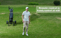 Chariot de golf électrique pliable à 4 roues ESWING 36V, chariot de golf télécommandé avec fonction de suivi automatique
