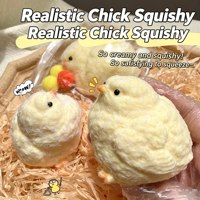 Jouet Squishy QY très populaire : Poussin Jaune Anti-stress Doux et Moelleux, Idéal pour Enfants et Adultes