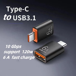 TIPO C <span class=keywords><strong>MACHO</strong></span> A <span class=keywords><strong>USB</strong></span> A HEMBRA 3,1 120W 6A 10Gbps datos de carga OTG Adaptador convertidor para tabletas de teléfonos móviles carga rápida - Product Image 6