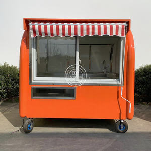 <span class=keywords><strong>Petite</strong></span> cuisine mobile de rue remorque de restauration rapide camion de burger de pizza mini chariot de nourriture en fibre de verre de restaurant chariot de crème glacée <span class=keywords><strong>vintage</strong></span> - Product Image 4