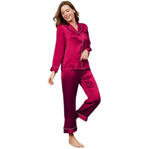 Benutzer definierte chinesische Fabrik Preis Pyjamas Zart gemacht lange Seide Nachthemden Seide Nachtwäsche Luxus - Product Image 1