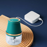 Hachoir Alimentaire Portable Rechargeable Sans Fil Mini USB, Mélangeur Électrique Multifonctionnel en Plastique de 250 ML