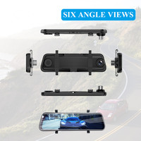 Caméra frontale 2K 1080P Caméra de recul pour voiture DVR avec écran tactile capacitif Écran LCD TFT 9.66 pouces