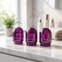 Frasco de Vidrio Transparente Tipo Domo para Hierbas, 100 ml, 3.5 g, Tapa Redonda a Prueba de Niños, Botella de Almacenamiento para Hierbas Secas y Especias, Base Negra y Blanca