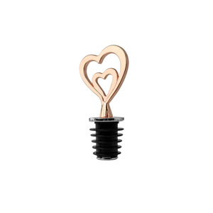 Valentine Heart Shaped Wine Stopper Rose Gold Aluminum Alloy Vacuum Seal Bottle Plug For Wine Preservation - Product Image 2