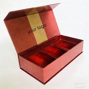 Boîte cadeau pliante en carton avec fermeture magnétique, forme <span class=keywords><strong>livre</strong></span>, laminage mat imperméable, luxe personnalisé, logo pour aliments - Product Image 2