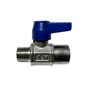 1/2 "высокое качество никелированная красная синяя ручка женский латунный Мини-шаровой клапан - Product Image 6