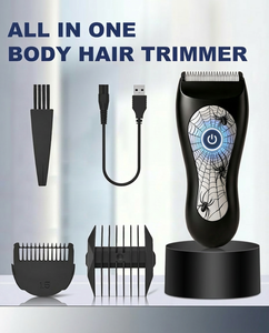 Afeitadora Eléctrica Profesional para <span class=keywords><strong>Hombre</strong></span>, Recortadora para Zonas Íntimas del Cuerpo, Cuchillas de Cerámica Anti-Corte, Motor Impermeable de 7200 RPM - Product Image 3