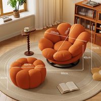 Chaise de canapé de pouf en forme de citrouille de conception moderne de haute qualité confortable pour le salon chaise longue de loisirs paresseux