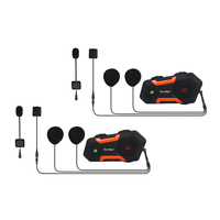 Système d'intercom pour casque de moto, étanche IP67, avec suppression du bruit DSP, son surround, radio FM, mains libres, 3Riders V3