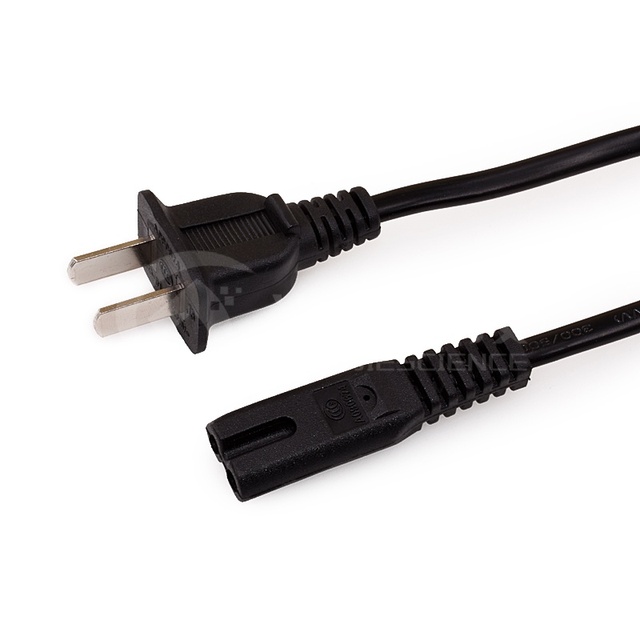 8-character Power Cord 2-core Two-hole Plug PS4 Small Table Lamp Charger Cable Audio TV Monitor